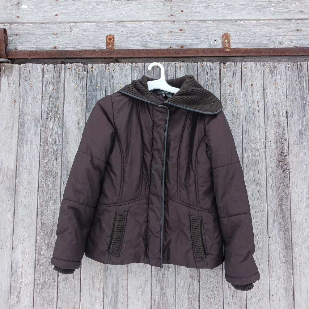 Zara Basic Size Large Puffer Jacket Wide Shawl Co… - image 1